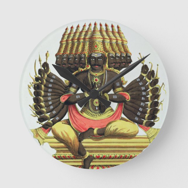 Giant Ravana (färg litho) Rund Klocka (Framsida)