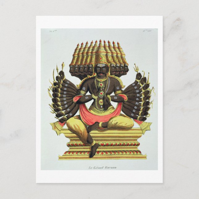 Giant Ravana (färg litho) Vykort (Framsida)