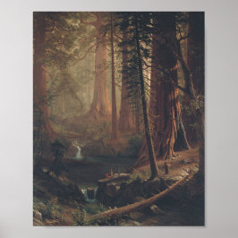 Giant Redwood av Albert Bierstadt Poster