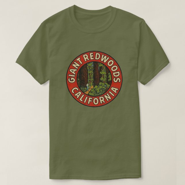 Giant Redwood California - T Shirt (Design framsida)
