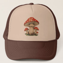 Giant Retro Saucer Mushroom Cluster Graphic Print Keps