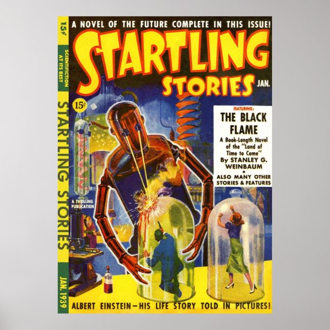 Giant Robot Heat Ray Tecknad Cover Poster (Framsidan)