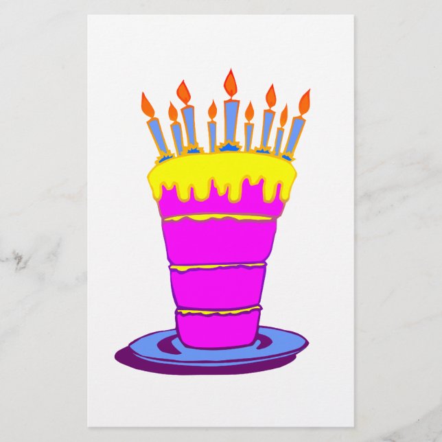 Giant Rosa Birthday Cake Flygblad (Framsidan)