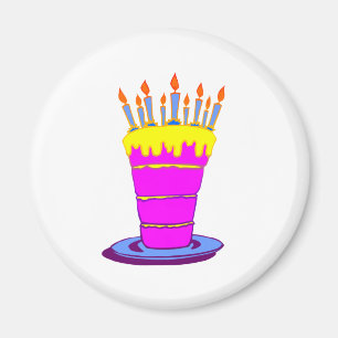 Giant Rosa Birthday Cake Magnet