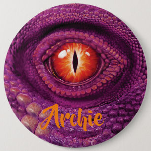 Giant round Badge med monogram Dragons Öga Knapp