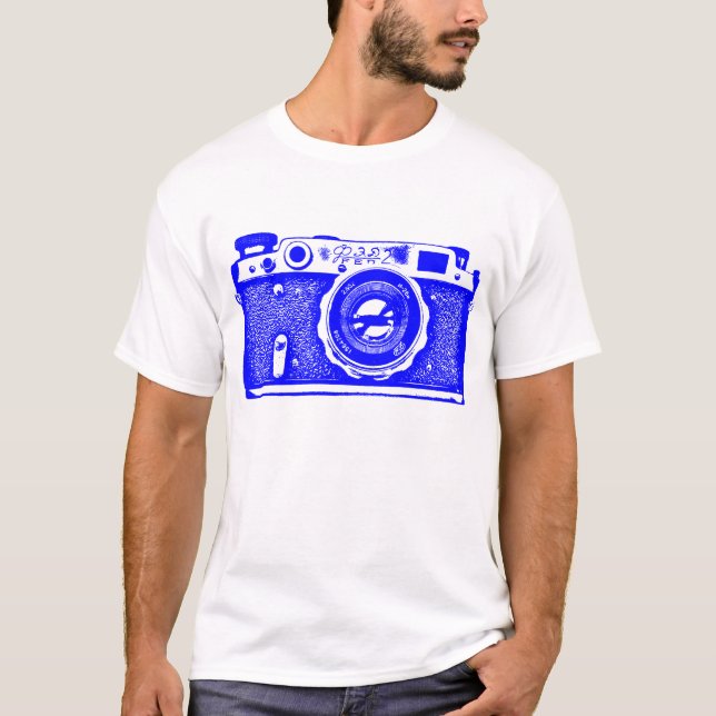 Giant Russian Camera - Blue T-shirt (Framsida)