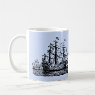 Giant Sailing Frakt Sketch Kaffemugg