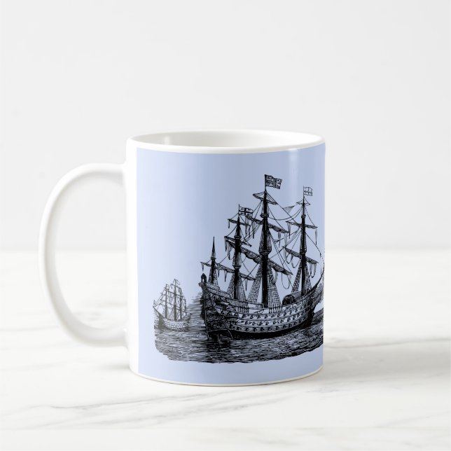 Giant Sailing Frakt Sketch Kaffemugg (Vänster)