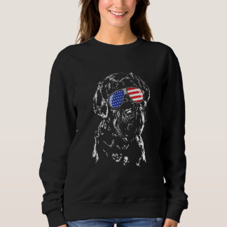 Giant Schnauzer American Flagga Sunglasses Patriot T Shirt