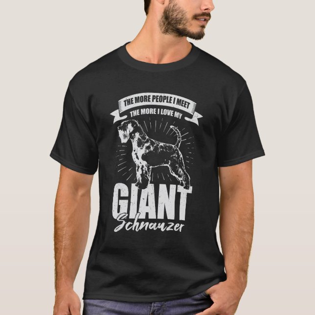 Giant Schnauzer Animal Hund älskare Gift T Shirt (Framsida)