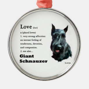 Giant Schnauzer Art Julgransprydnad Metall