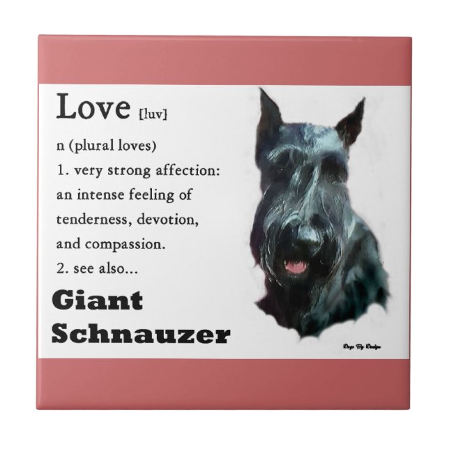 Giant Schnauzer Art Kakelplatta (Framsidan)