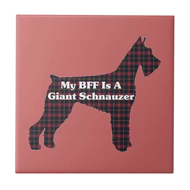 Giant Schnauzer BFF Kakelplatta (Framsidan)