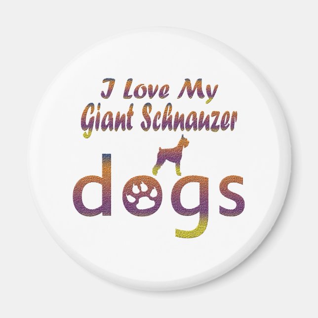 Giant Schnauzer-design Magnet (Framsidan)