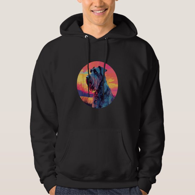 Giant Schnauzer Dog Breed Dog Motif  1 Hoodie (Framsida)