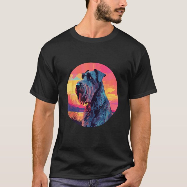 Giant Schnauzer Dog Breed Dog Motif  1 T Shirt (Framsida)
