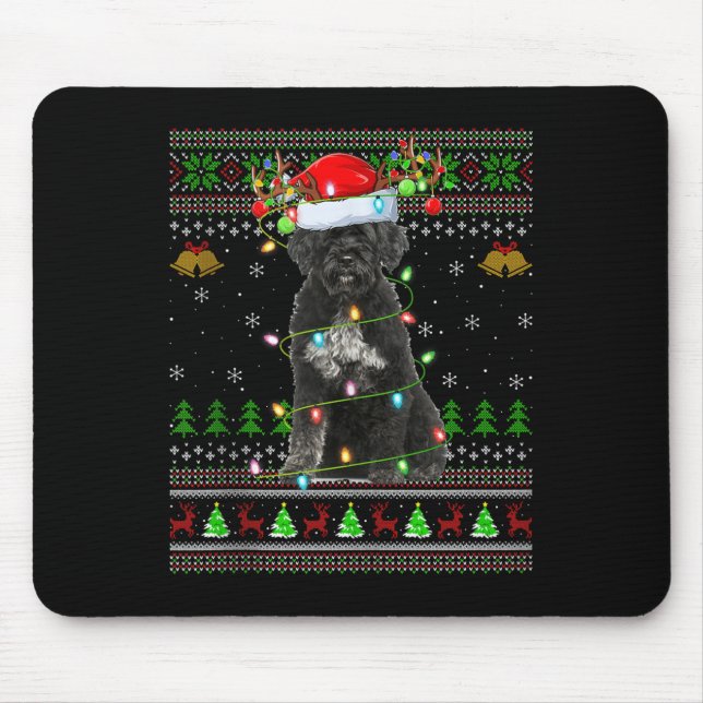 Giant Schnauzer Dog Ugly Christmas Sweaters Holida Musmatta (Framsidan)