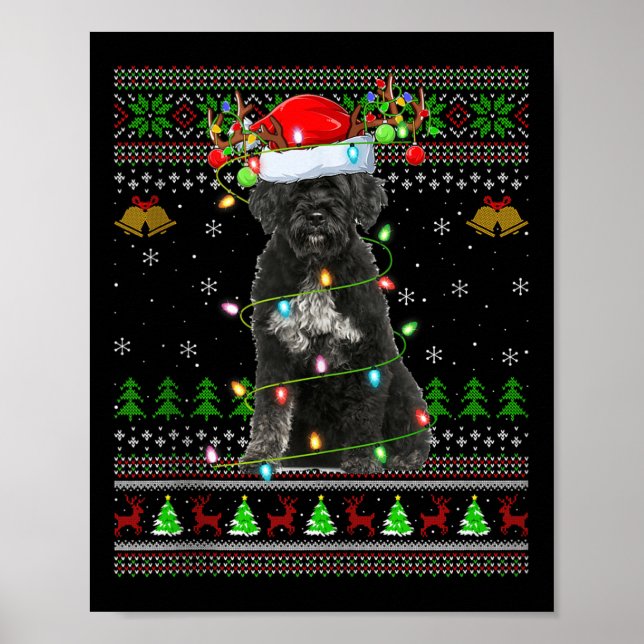 Giant Schnauzer Dog Ugly Christmas Sweaters Holida Poster (Framsidan)