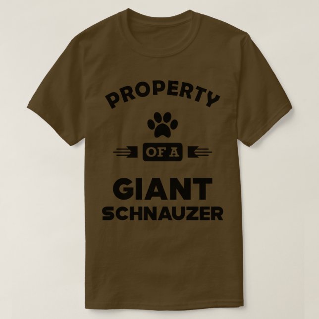 Giant Schnauzer Egendom från en stor schnauzer T Shirt (Design framsida)