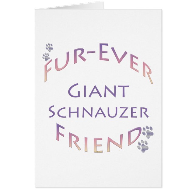 Giant Schnauzer Furever Hälsningskort (Framsidan)