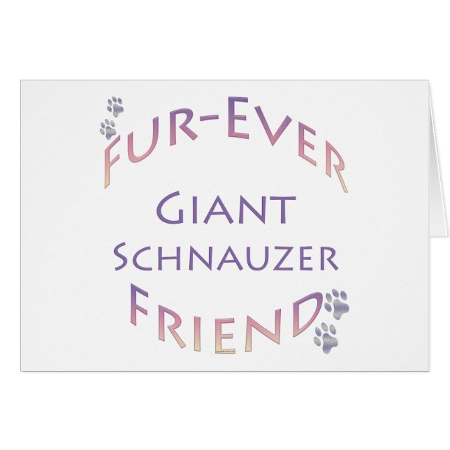 Giant Schnauzer Furever Hälsningskort (Framsidan Horizontal)