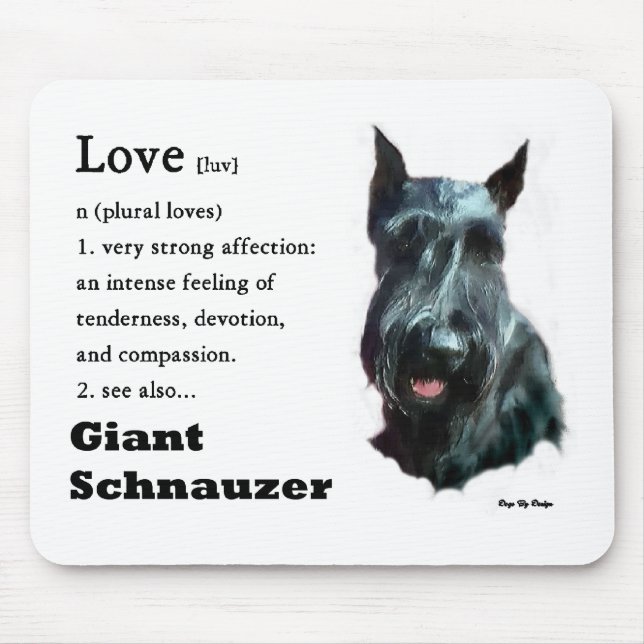 Giant Schnauzer Gifts Musmatta (Framsidan)