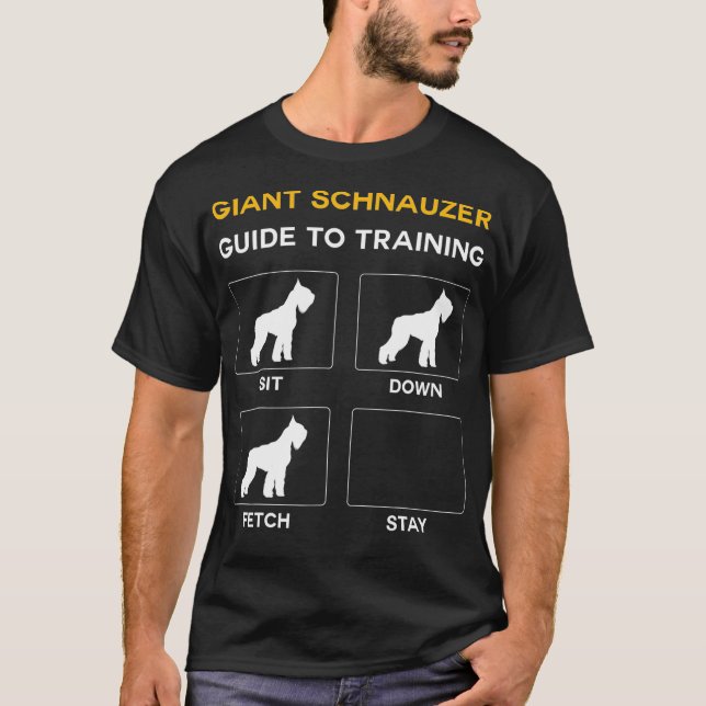 Giant Schnauzer Guide to Training Hund Obedience T Shirt (Framsida)