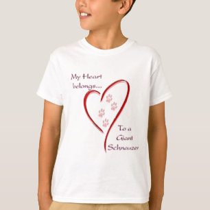 Giant Schnauzer Heart-Tillhören T-shirt