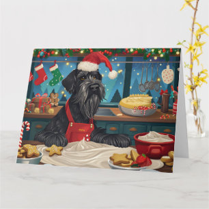Giant Schnauzer Helgdag Baking: God jul Kort