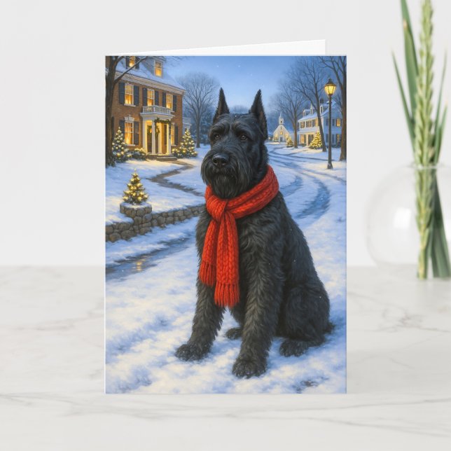 Giant Schnauzer Holiday  Helgkort (Framsida)