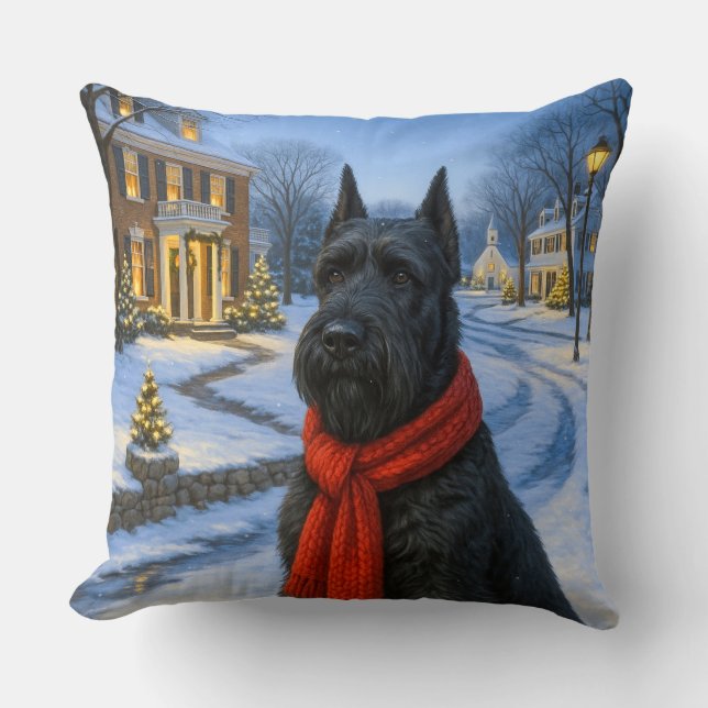 Giant Schnauzer Holiday  Kudde (Framsida)