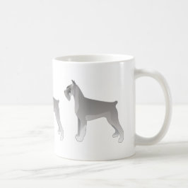 Giant Schnauzer Hund aveln Illustration Silhouette Kaffemugg