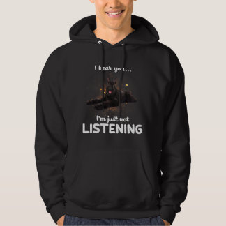 Giant Schnauzer Hund, jag hör att du inte lyssnar Hoodie