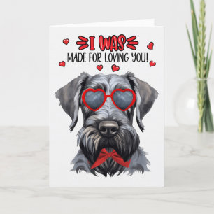 Giant Schnauzer Hund Made for Loving You Valentine Helgkort
