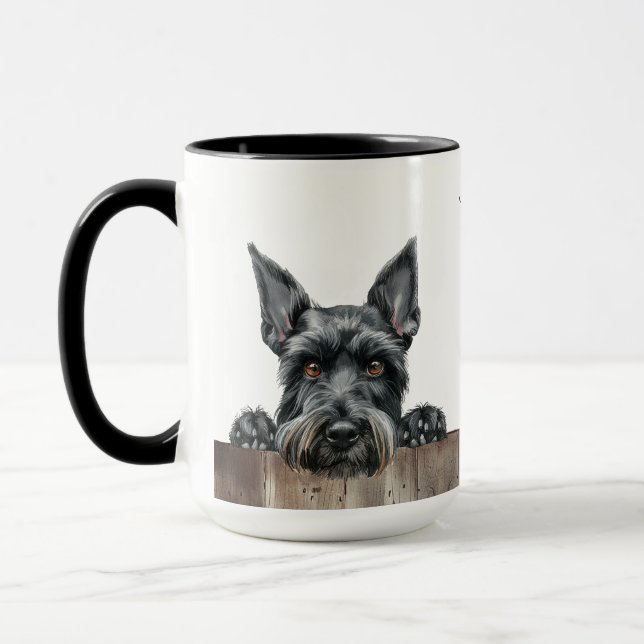 Giant Schnauzer Hund Mugg (Vänster)