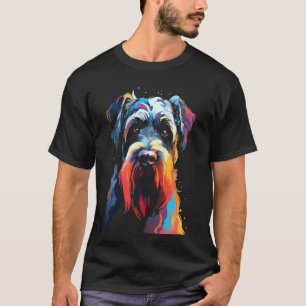 Giant schnauzer hund promenadmatta fläkt t shirt