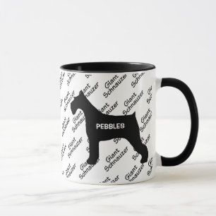 Giant Schnauzer Hund Silhouette Mugg