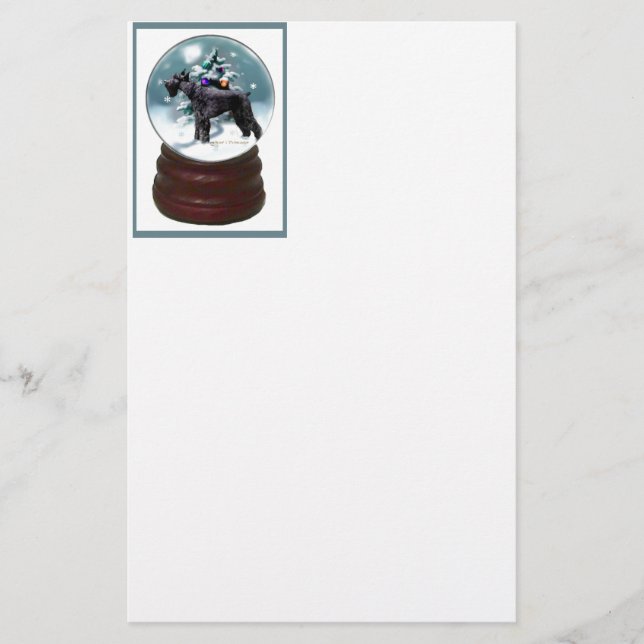 Giant Schnauzer jul Brevpapper (Framsida)