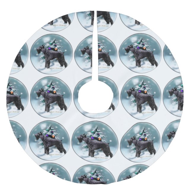 Giant Schnauzer jul Julgransmatta Borstad Polyester (Framsidan)