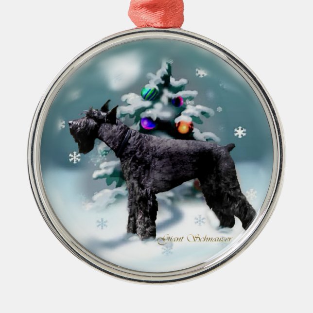 Giant Schnauzer jul Julgransprydnad Metall (Framsidan)