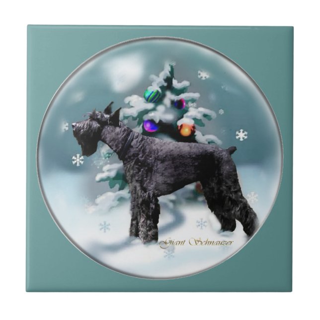 Giant Schnauzer jul Kakelplatta (Framsidan)