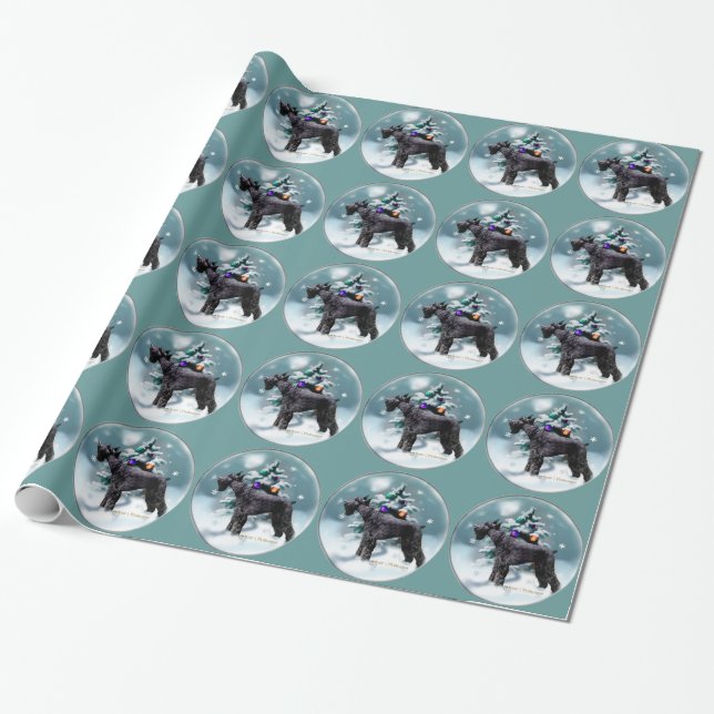 Giant Schnauzer jul Presentpapper (Utrullad)