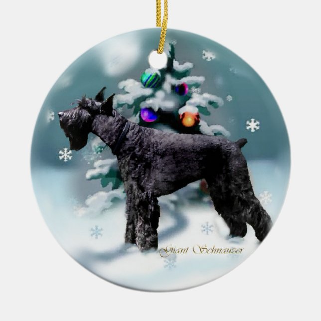 Giant Schnauzer-julklappar Ornament (Framsidan)