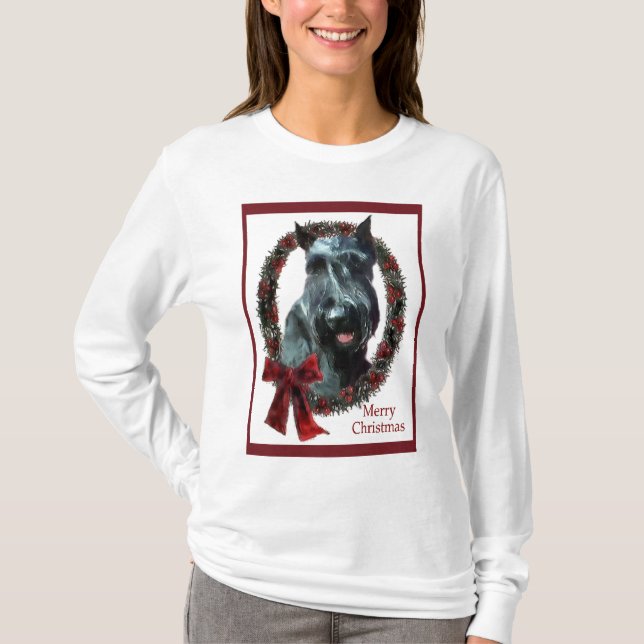 Giant Schnauzer-julklappar Tee (Framsida)