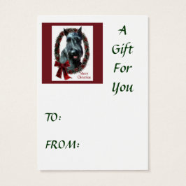 Giant Schnauzer-julklappar Visitkort