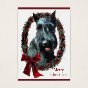 Giant Schnauzer-julklappar Visitkort