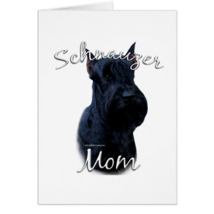 Giant Schnauzer Mamma 2 Hälsningskort