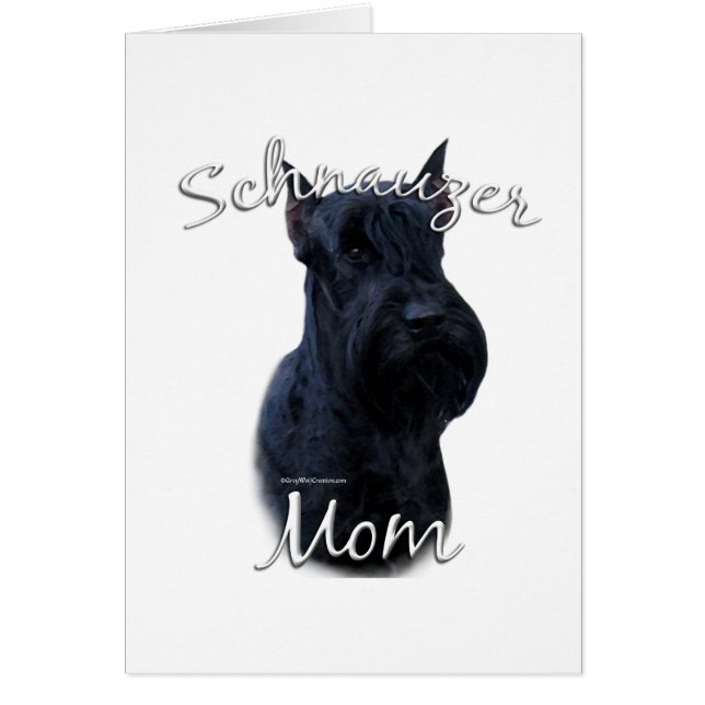 Giant Schnauzer Mamma 2 Hälsningskort (Framsidan)