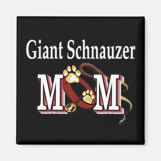 Giant Schnauzer MAMMAs gåvor Magnet (Framsidan)