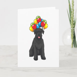 Giant Schnauzer med ballonger Kort